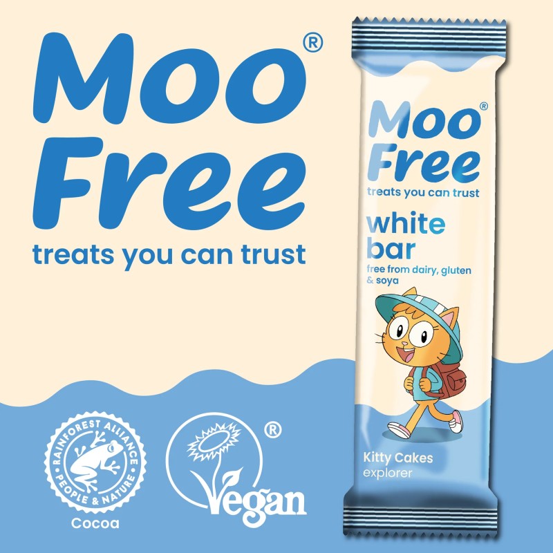 Moo Free white chocolate bars