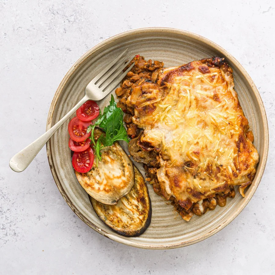 Root kitchen vegan moussaka