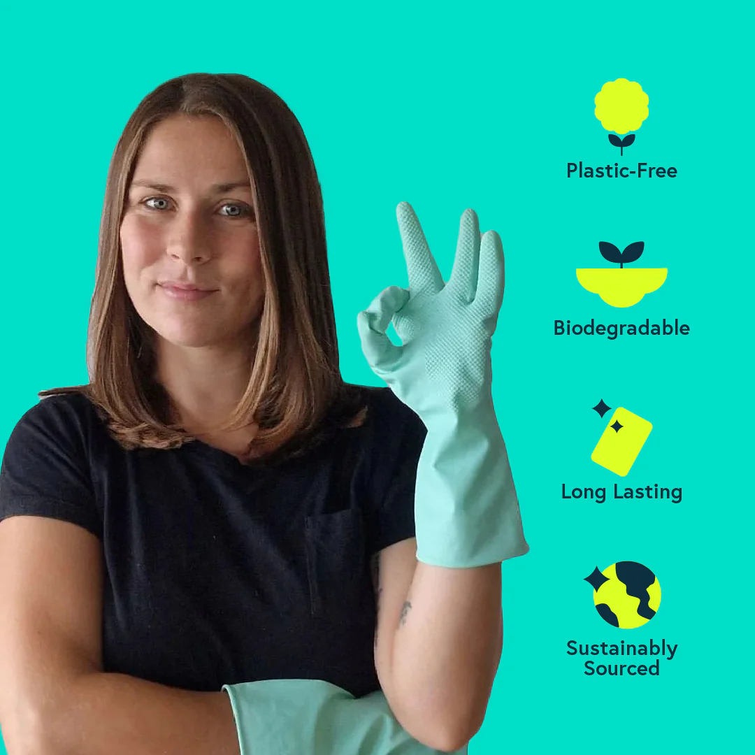 Seep rubber cleaning gloves