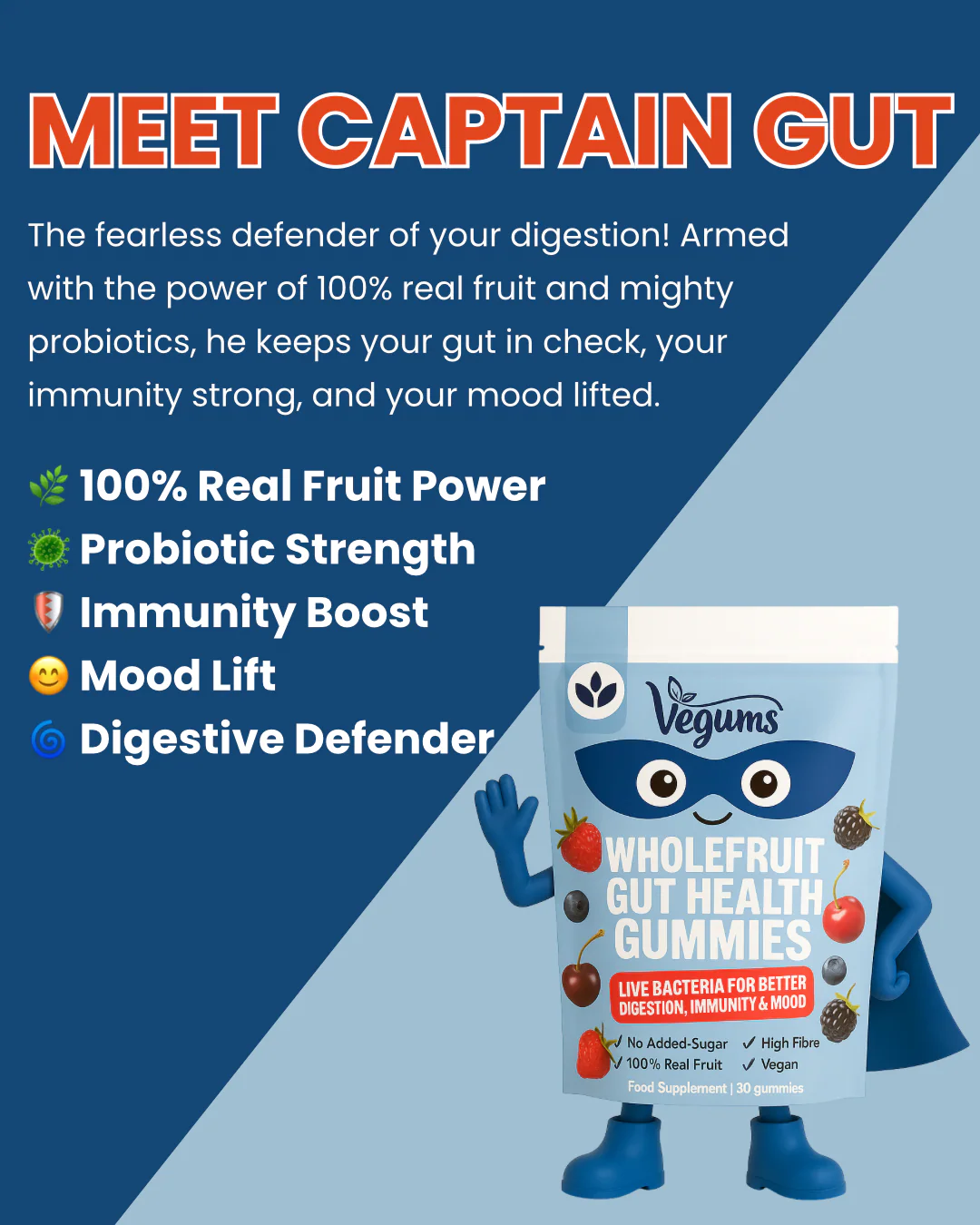 Vegums Captain gut supplements