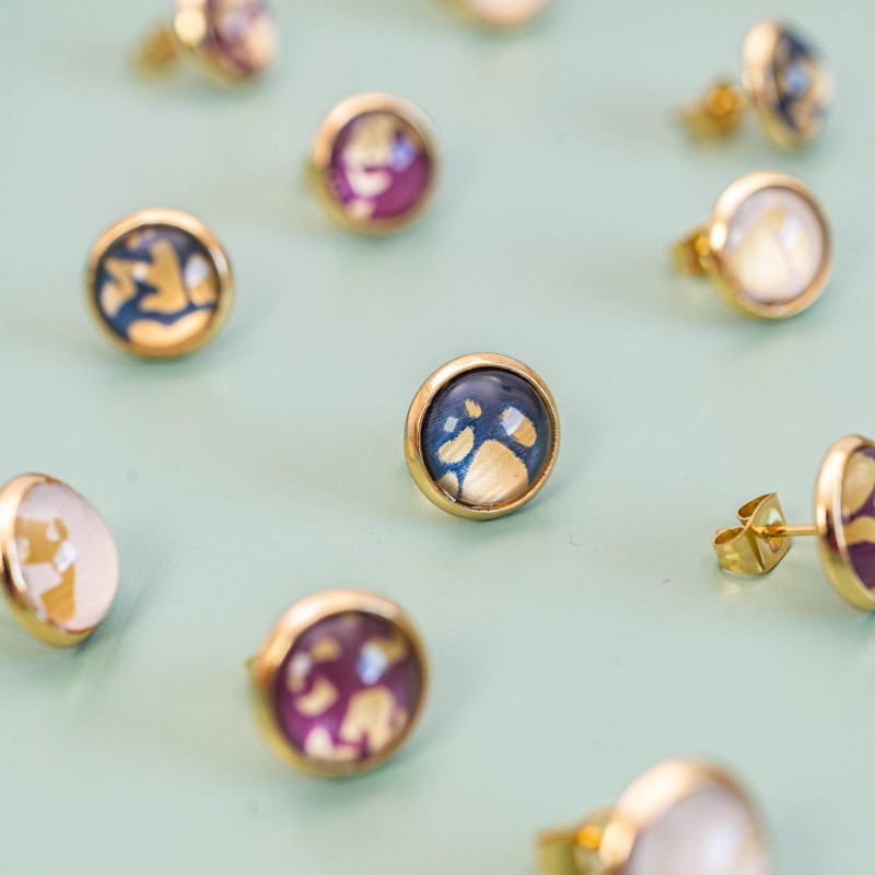 Coffee pod stud earrings
