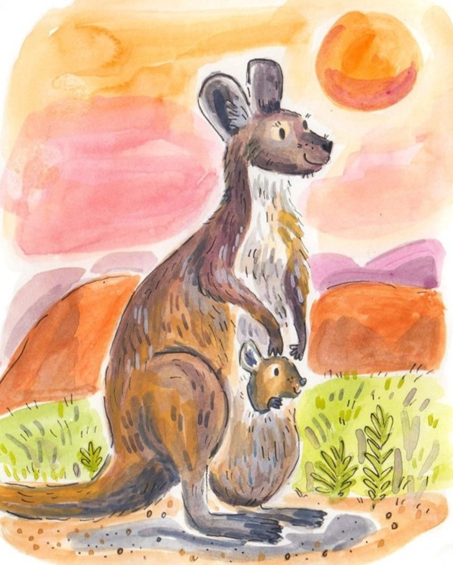kangaroo and joey Lucy Pickett