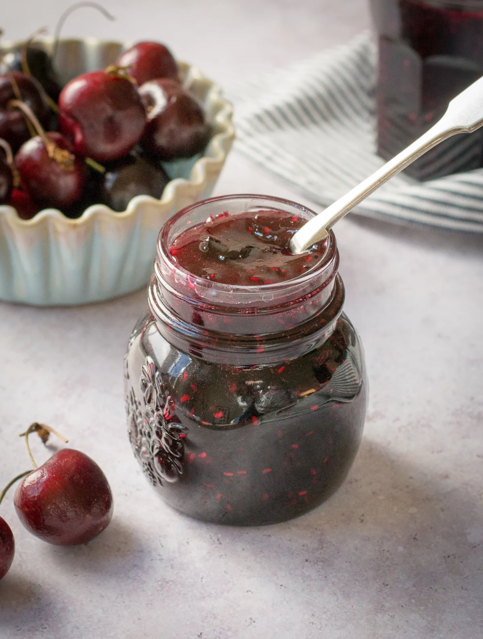 morello cherry raspberry jam