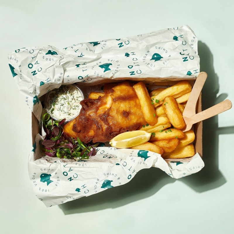 no catch vegan fish and chips 