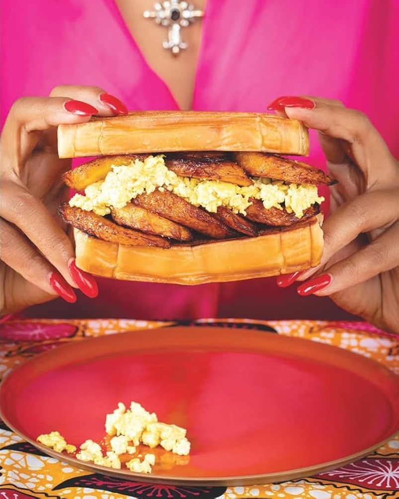 plantain vegan egg sandwich