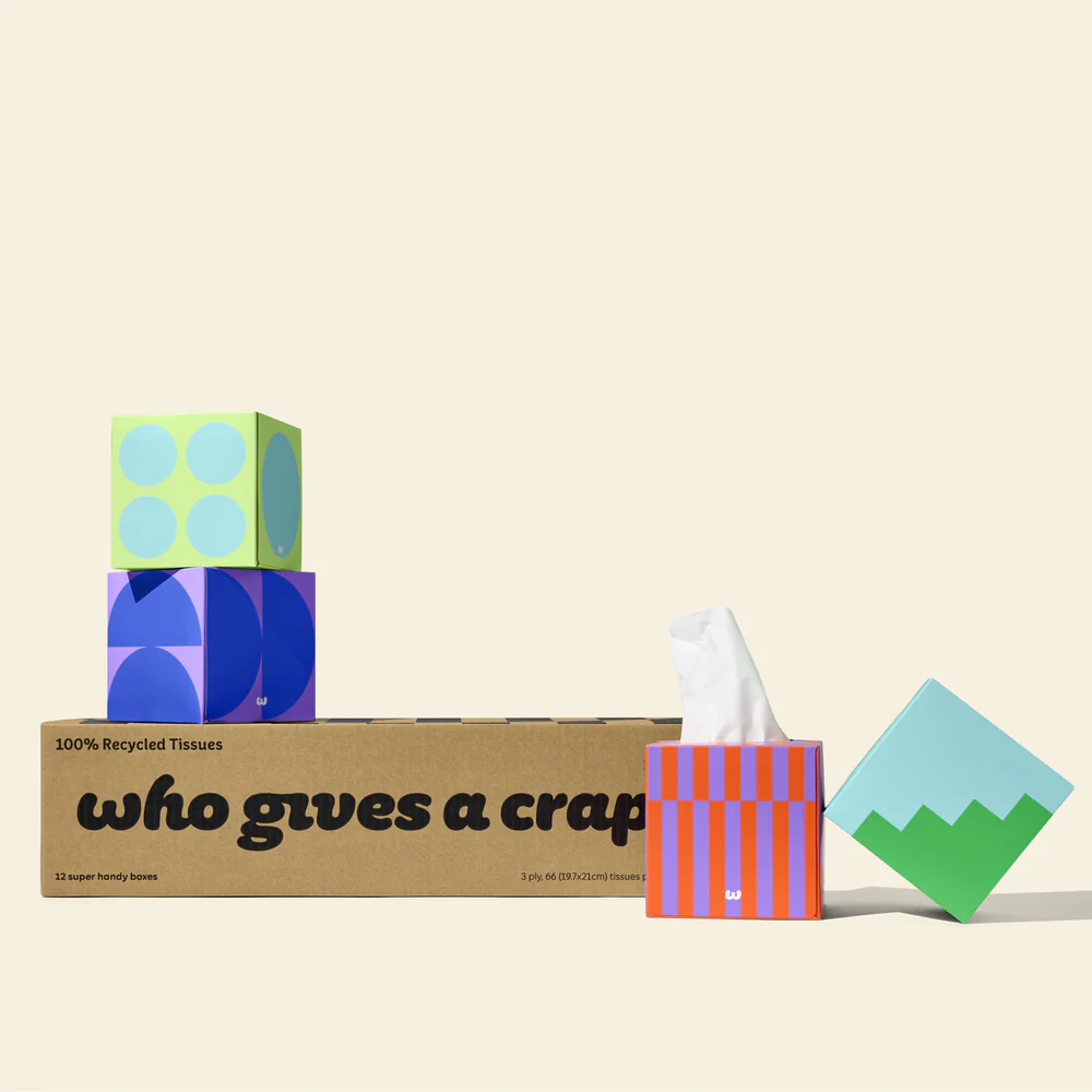 recycled paper tissue box