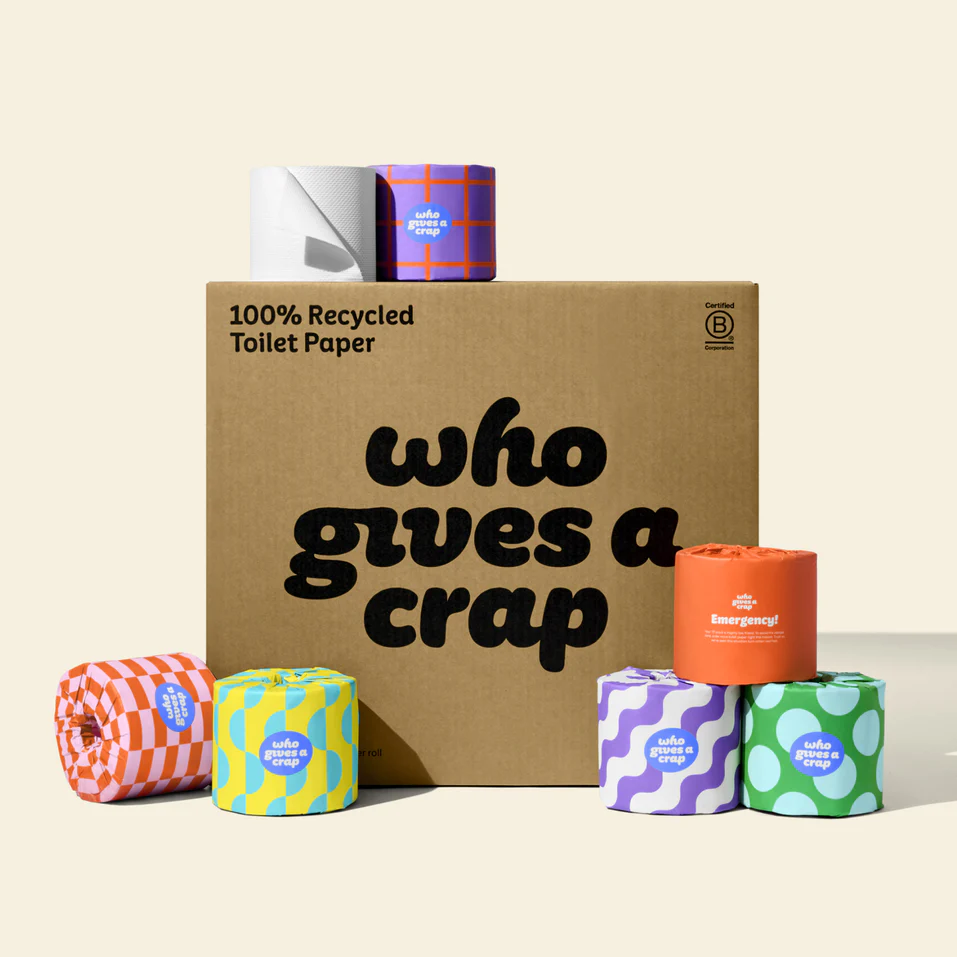 recycled paper toilet roll
