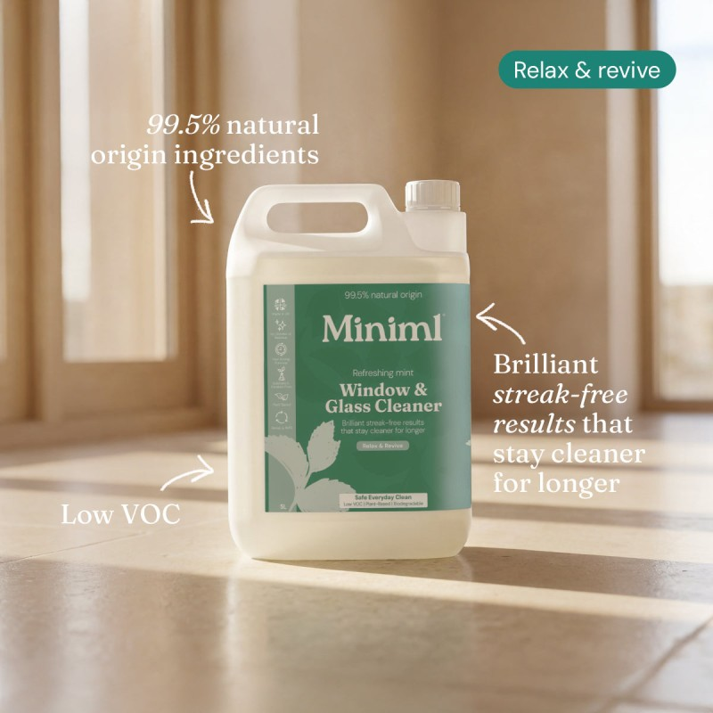 Miniml refillable glass cleaner