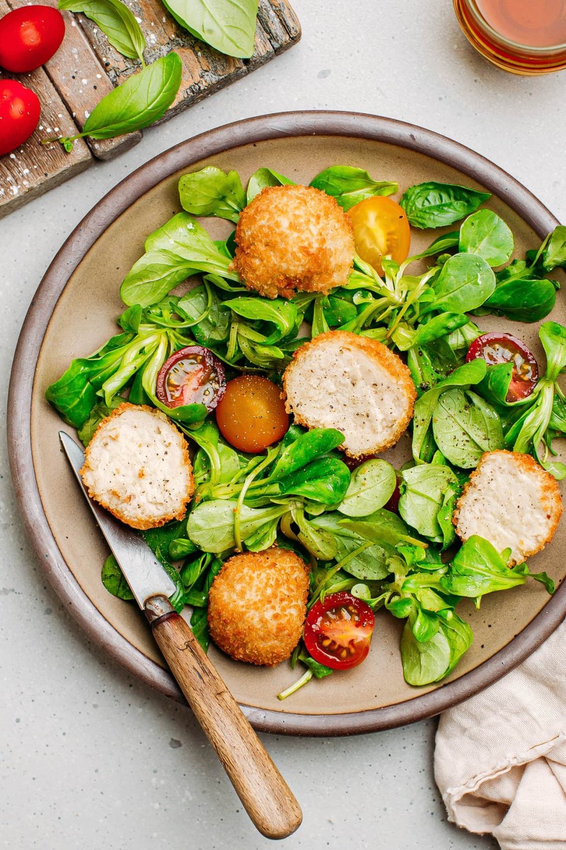 vegan fried goat cheese balls 