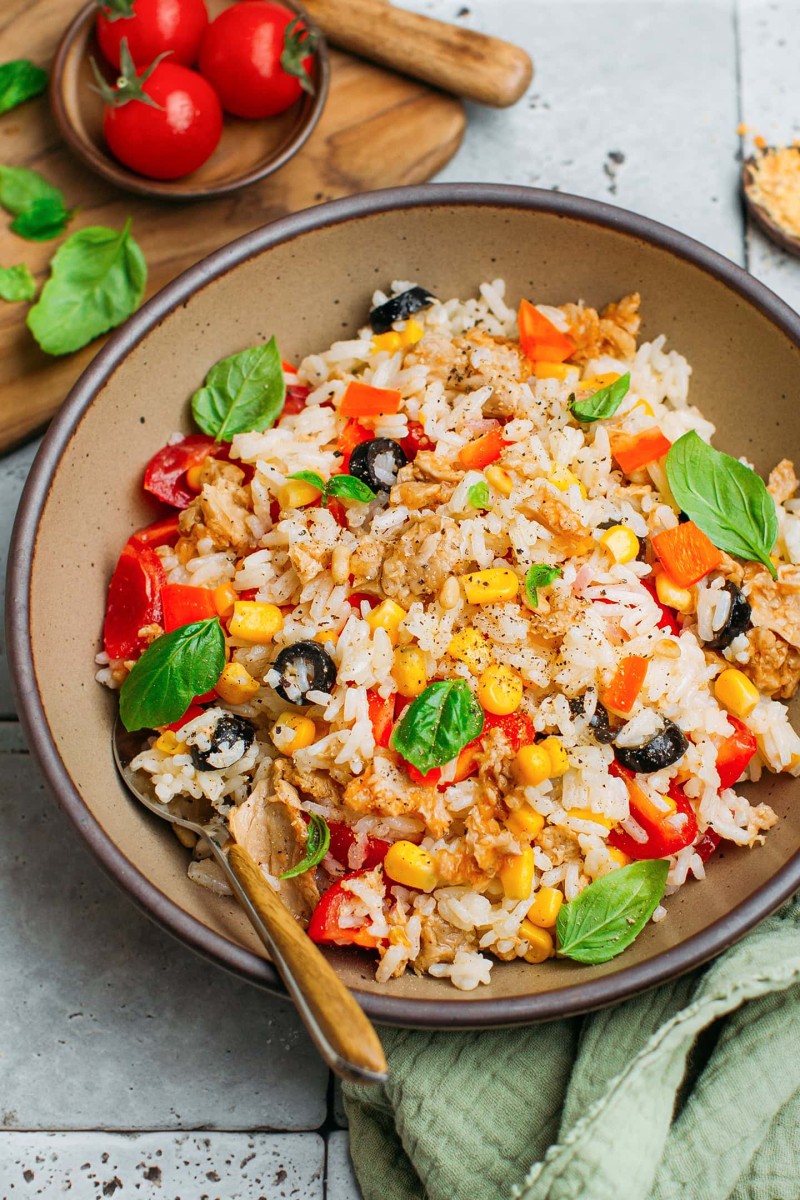 vegan rice salad