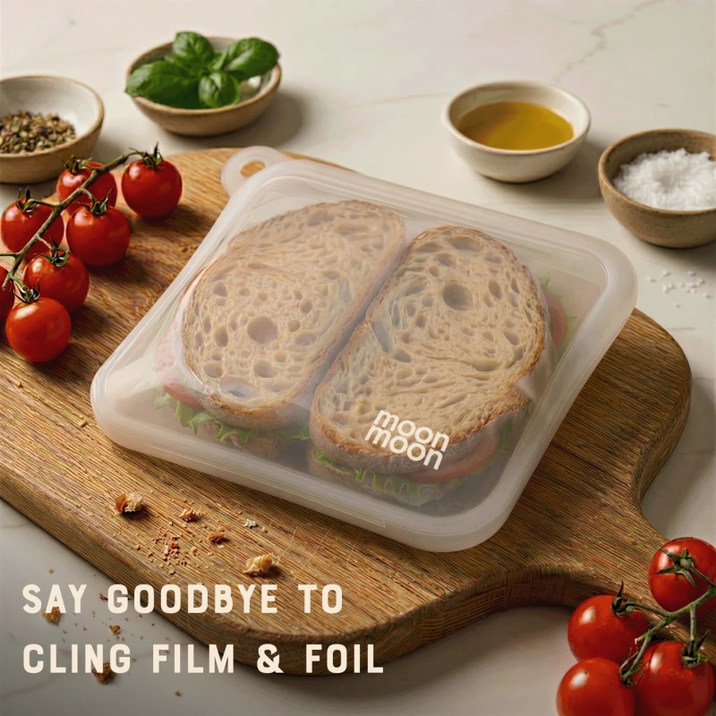 Moonmoon reusable silicone sandwich box